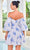 J'Adore Dresses J24095 - Floral Printed Sleeveless Cocktail Dress Cocktail Dresses