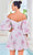 J'Adore Dresses J24095 - Floral Printed Sleeveless Cocktail Dress Cocktail Dresses