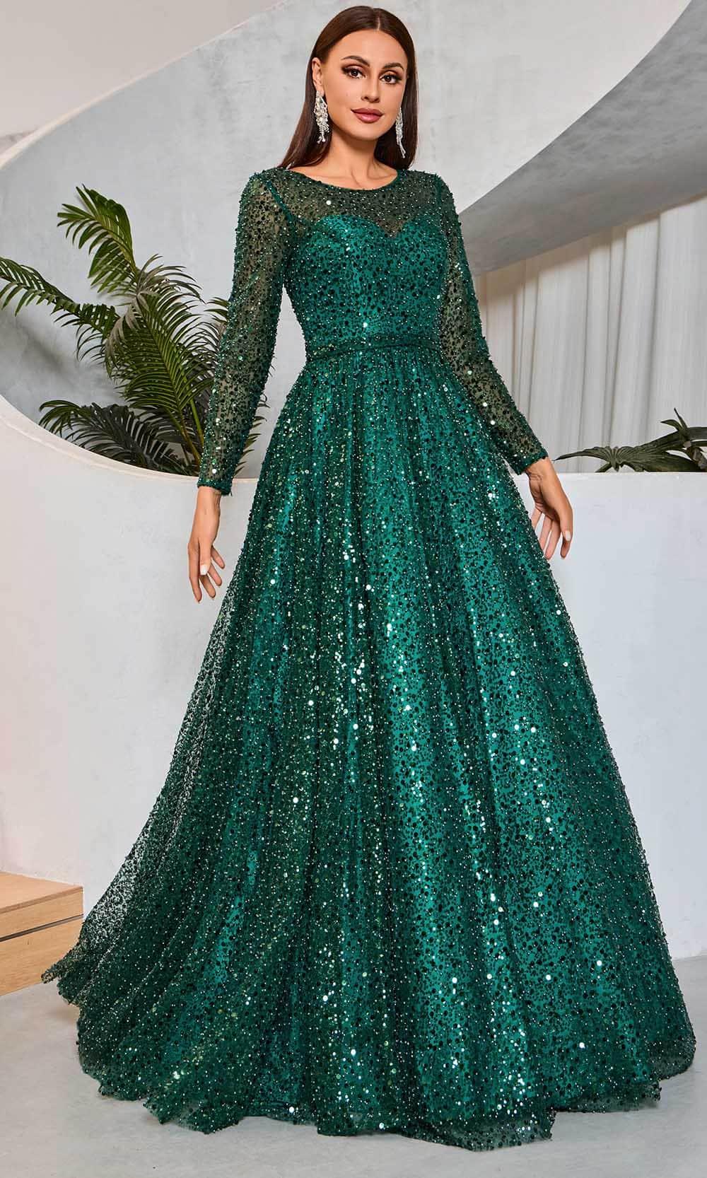 jadore sequin dress J'Adore Dresses JM201 - Long Sequin Sheath Dress