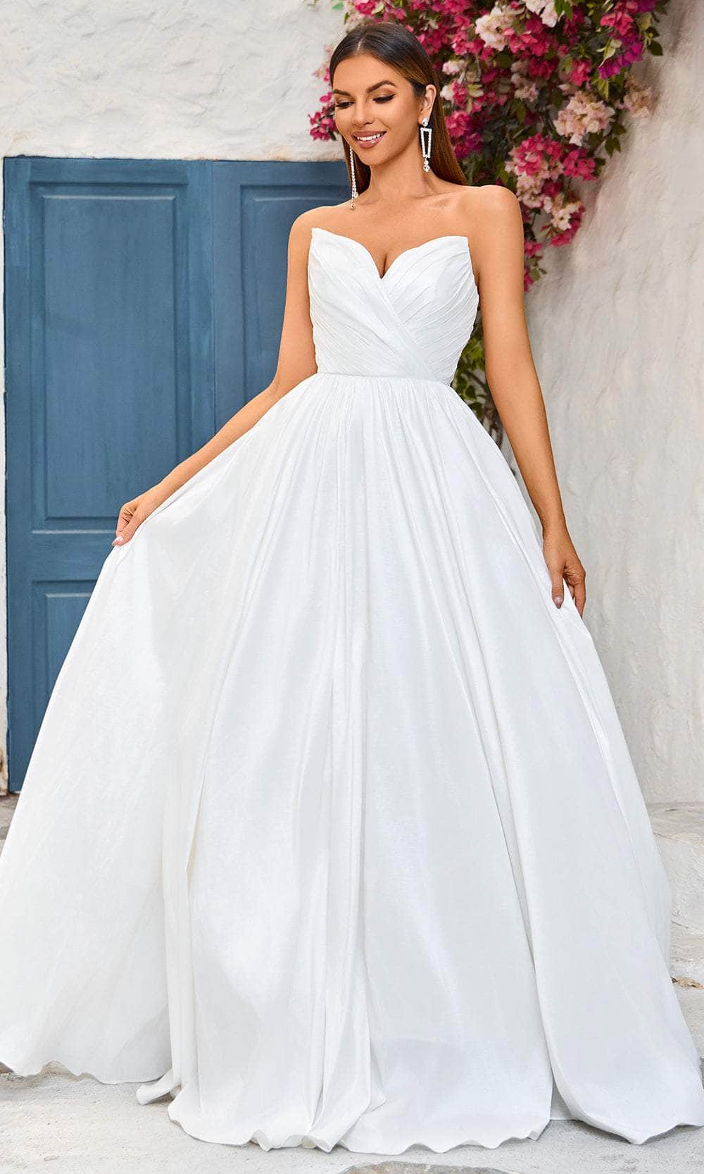 ivory taffeta dress Carol Taffeta Maxi Gown / Ivory | MESHKI