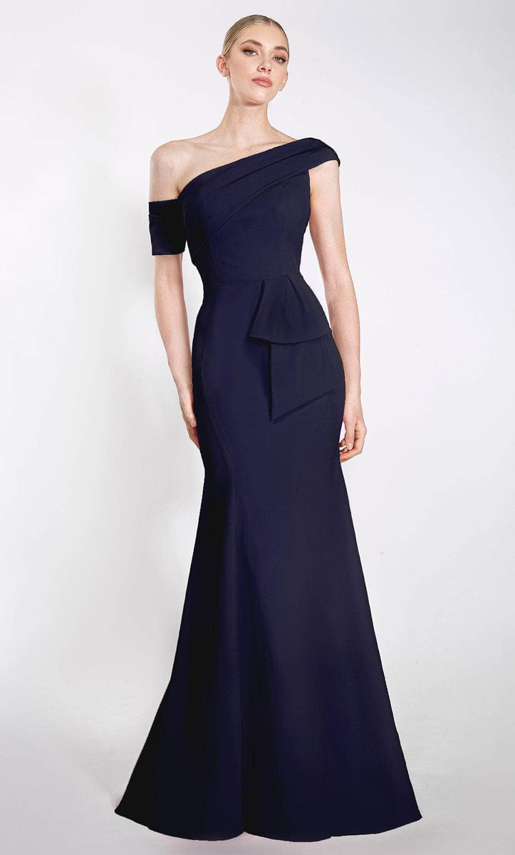 Gown with an Asymmetric Jacket and 3-d Embellishment