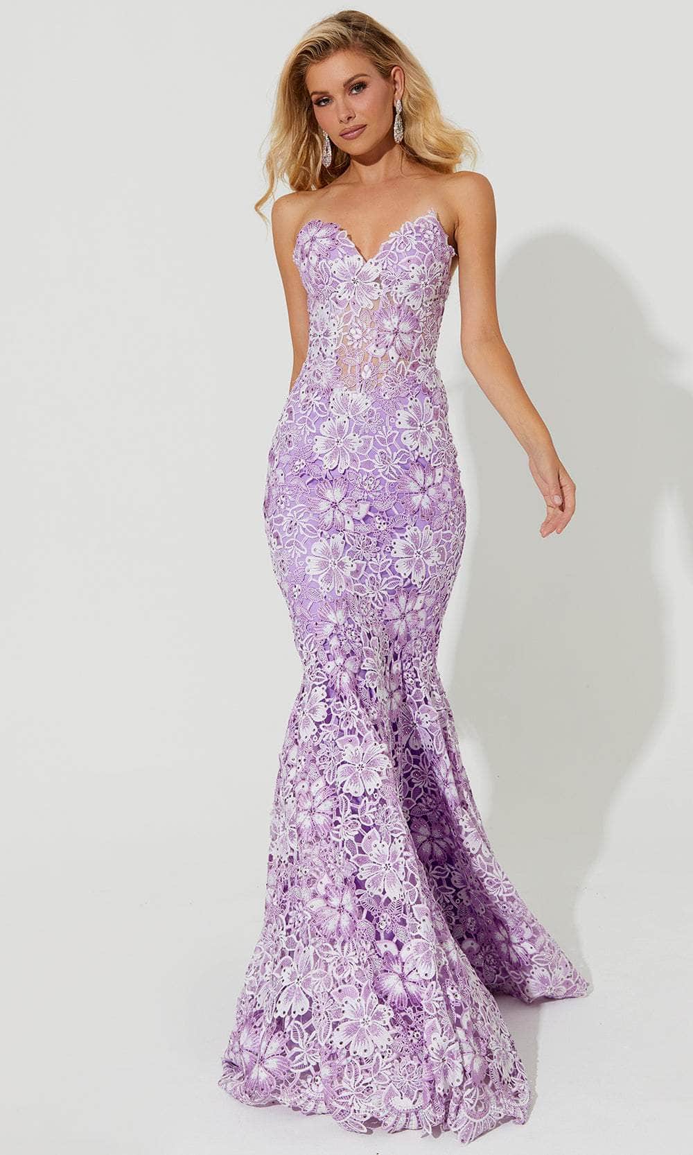 Jasz Couture 7535 - Floral Lace Mermaid Prom Dress Jasz Couture 7535 - Floral Lace Mermaid Prom Dress