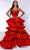 Johnathan Kayne 2721 - Tiered Ruffle Ballgown Ball Gowns 00 / Red