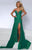 Johnathan Kayne 2734 - Embellished Lace Gown with Cape Evening Dresses 00 / Kelly Green