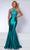 Johnathan Kayne 2839 - Jeweled Halter Evening Dress Evening Dresses 00 / Teal