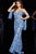 Jovani - 05054 Sequined V Neck Evening Gown Evening Dresses 00 / Perriwinkle