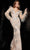 Jovani 06305 - Beaded Feather Sleeve Evening Gown Evemo