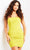 Jovani 07807 - Ruched Straight-Across Cocktail Dress Cocktail Dresses 00 / Lime