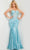 Jovani 22601 - Glittered Strapless Prom Gown Special Occasion Dress 00 / Turquoise