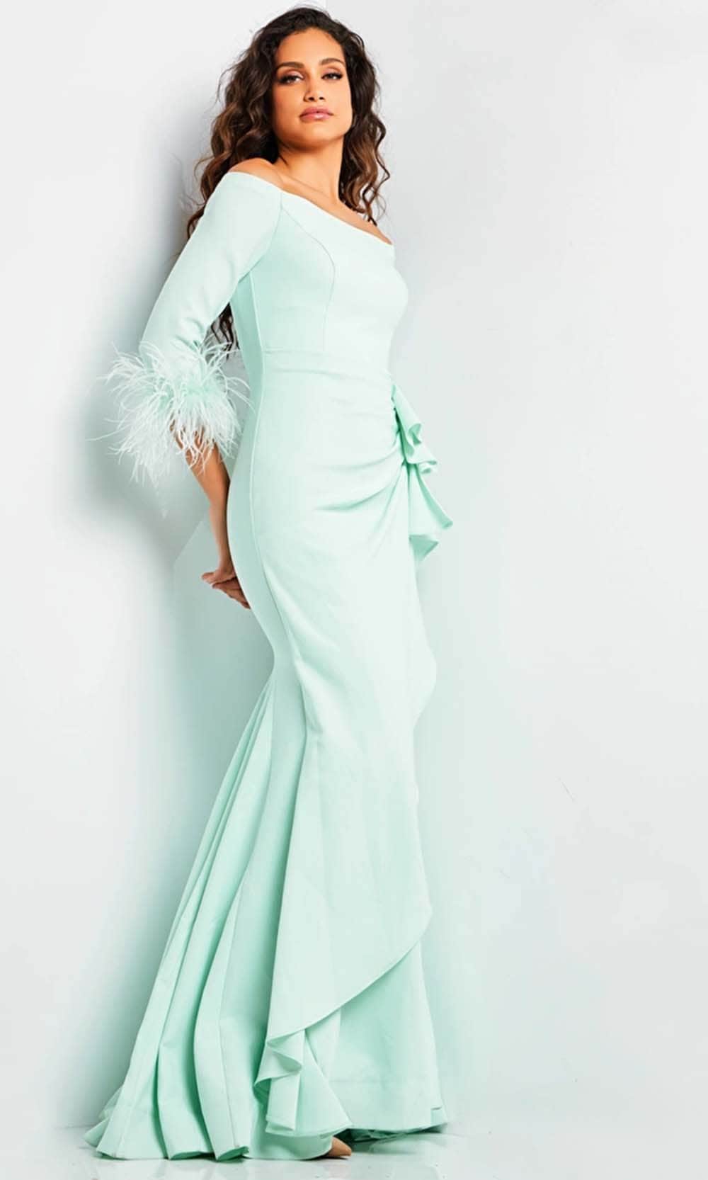 Jovani 24195 - Feather Quarter Sleeve Evening Dress 24 / Navy - Shop Jovani dresses on Couture Candy at CoutureCandy.com Jovani 24195 - Feather Quarter Sleeve Evening Dress 24 / Navy - Shop Jovani dresses on Couture Candy at CoutureCandy.com