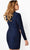 Jovani 24634 - Long Sleeve Draped Skirt Cocktail Dress Cocktail Dresses