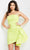 Jovani 24648 - Side Ruffle Ruched Cocktail Dress Cocktail Dresses 00 / Lime