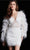 Jovani 26056 - Long Feather Sleeve Cocktail Dress Cocktail Dresses 00 / Off-White