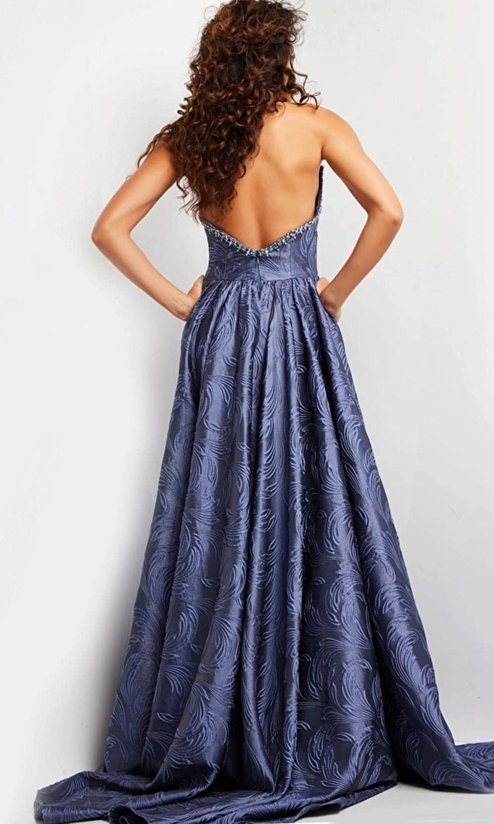 Jovani 26115 Backless Overskirt Evening Gown – Couture Candy