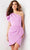 Jovani 26196 - Asymmetric Draped Sheath Cocktail Dress Cocktail Dresses 00 / Lilac