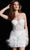 Jovani 26226 - Beaded Corset Strapless Cocktail Dress Cocktail Dresses 00 / White
