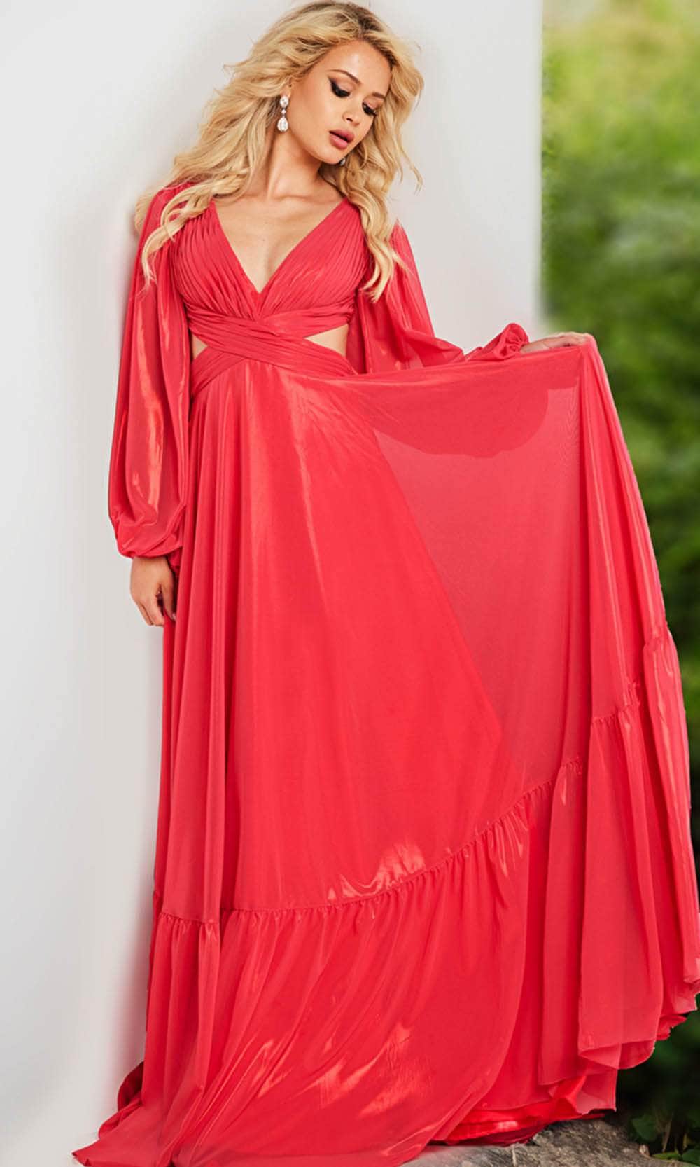 Jovani 26247 - Ruched Metallic A-line Gown Couture Candy Jovani 26247 - Ruched Metallic A-line Gown Couture Candy