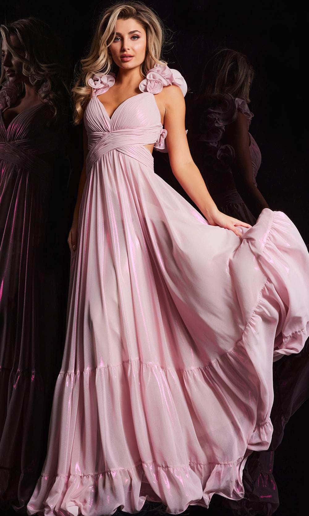 Jovani 26248 - Floral Accent A-Line Prom Dress 10 / Teal - Shop Jovani Dresses On Couture Candy at CoutureCandy.com Jovani 26248 - Floral Accent A-Line Prom Dress 10 / Teal - Shop Jovani Dresses On Couture Candy at CoutureCandy.com