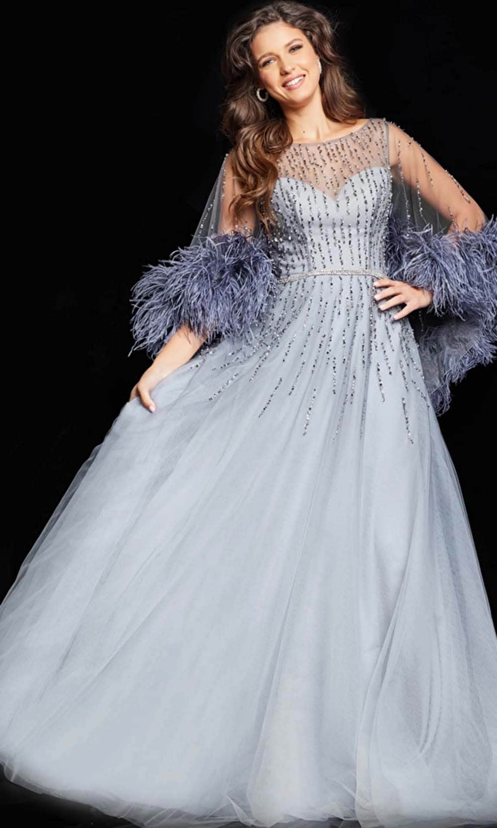Jovani 26265 - Beaded Illusion Bateau Evening Dress 4 / Gunmetal - Shop Jovani dresses on Couture Candy at CoutureCandy.com Jovani 26265 - Beaded Illusion Bateau Evening Dress 4 / Gunmetal - Shop Jovani dresses on Couture Candy at CoutureCandy.com