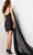 Jovani 36546 - One Shoulder Rhinestone Accented Cocktail Dress Cocktail Dresses