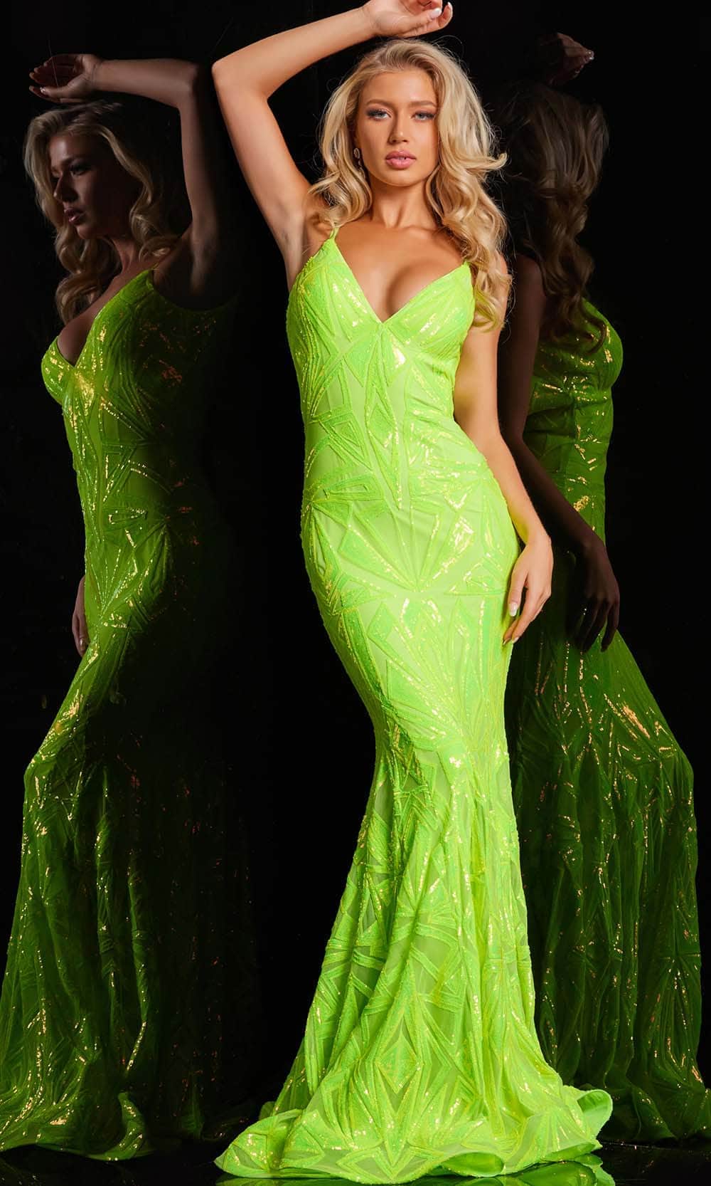 Jovani 36656SC - Sequin Mesh V-Neck Prom Gown - Shop Jovani Dresses On Couture Candy at CoutureCandy.com Jovani 36656SC - Sequin Mesh V-Neck Prom Gown - Shop Jovani Dresses On Couture Candy at CoutureCandy.com