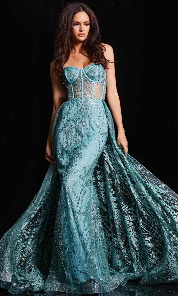 Jovani 26232 Overskirt Sheath Long Formal Prom Dress