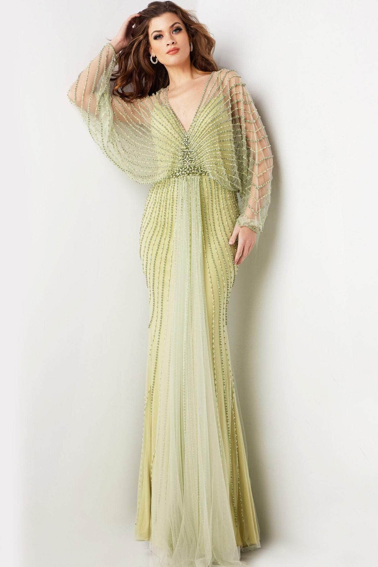batwing sleeve evening dress Ever-Pretty Elegant V-Neck Mesh Batwing Sleeve Formal Dress Occasion Dress