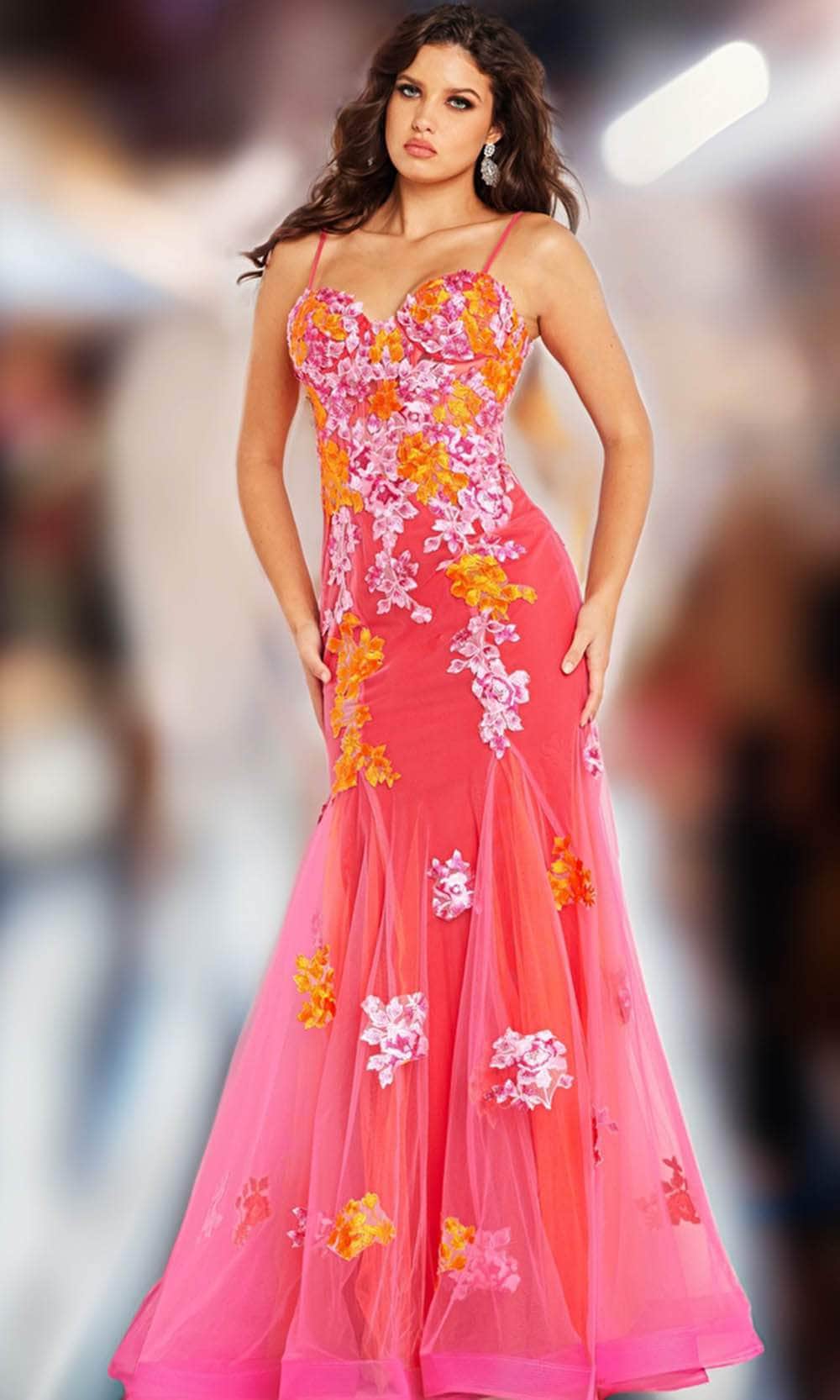 Jovani 36843 - Floral Embroidered Mermaid Gown 00 / Navy/Multi - Shop Jovani dresses on Couture Candy at CoutureCandy.com Jovani 36843 - Floral Embroidered Mermaid Gown 00 / Navy/Multi - Shop Jovani dresses on Couture Candy at CoutureCandy.com