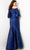 Jovani 38791 - Quarter Sleeve Asymmetrical Neck Prom Gown Evening Dresses