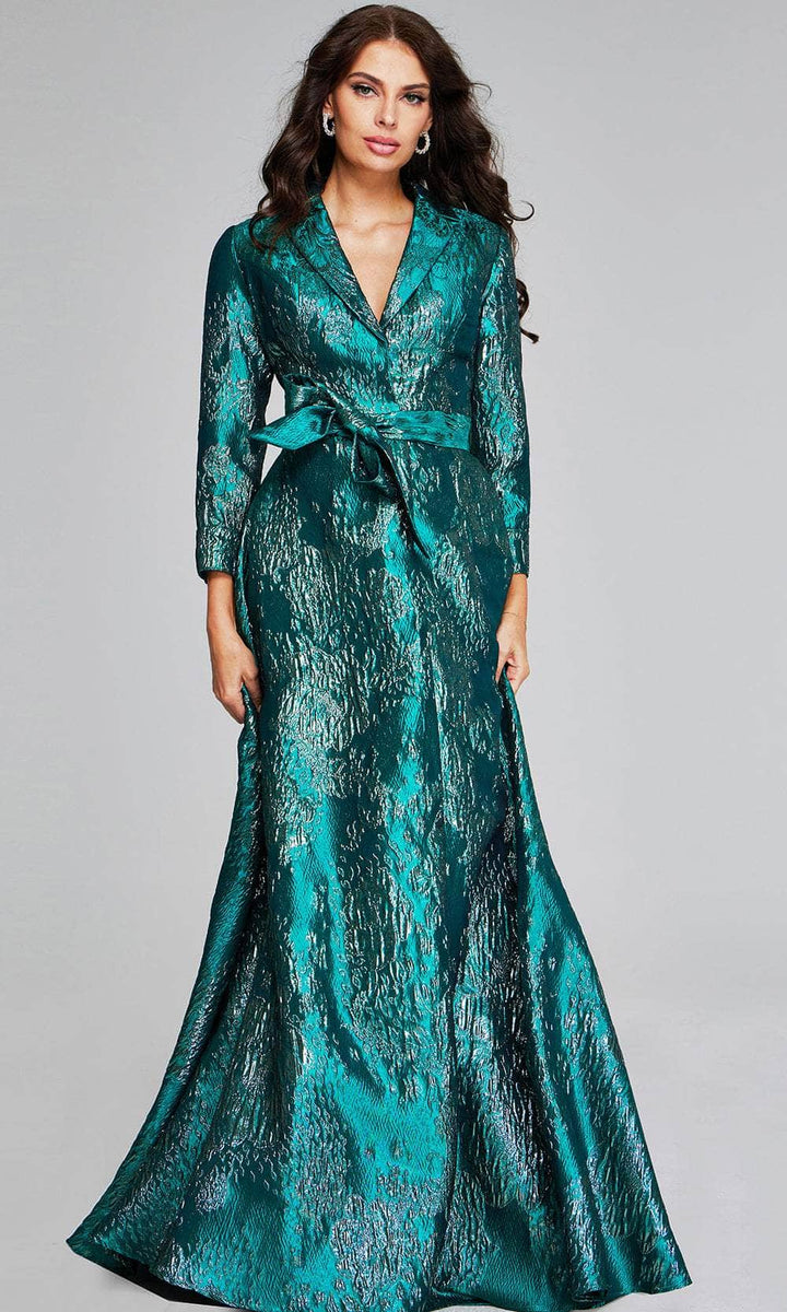 Jovani 40297 Long Sleeve A Line Evening Gown Couture Candy