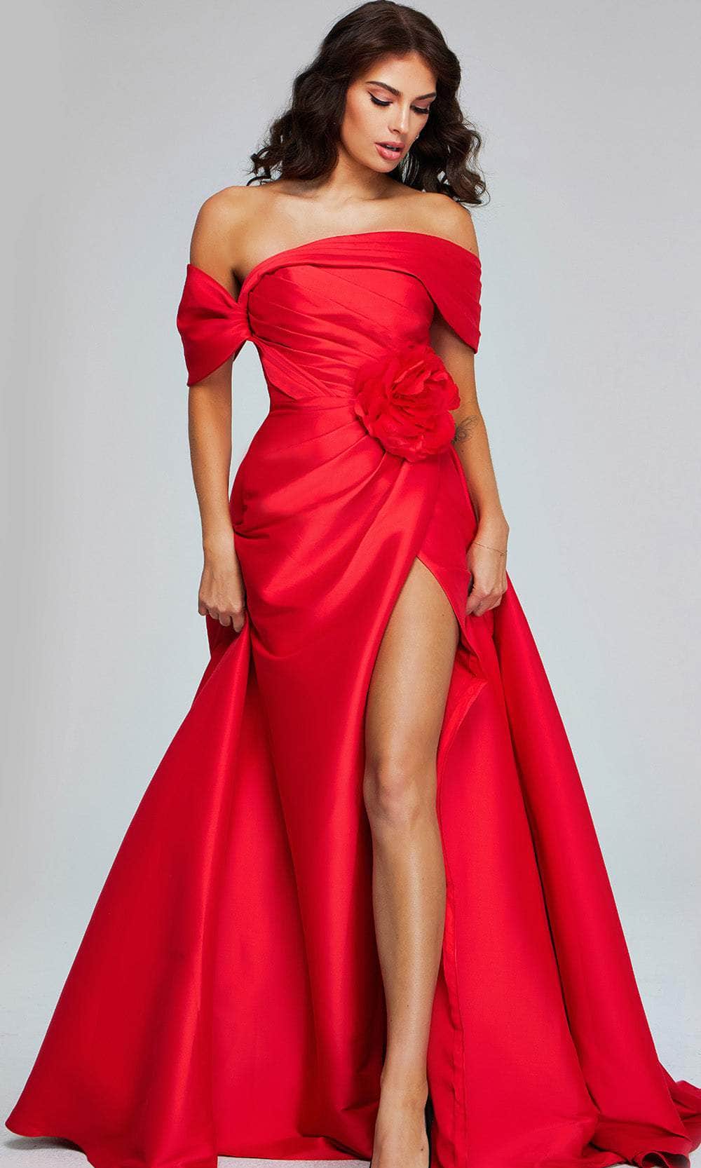 Jovani 40832 - Rosette Slit Evening Gown 8 / Navy - Shop Jovani Dresses On Couture Candy at CoutureCandy.com Jovani 40832 - Rosette Slit Evening Gown 8 / Navy - Shop Jovani Dresses On Couture Candy at CoutureCandy.com
