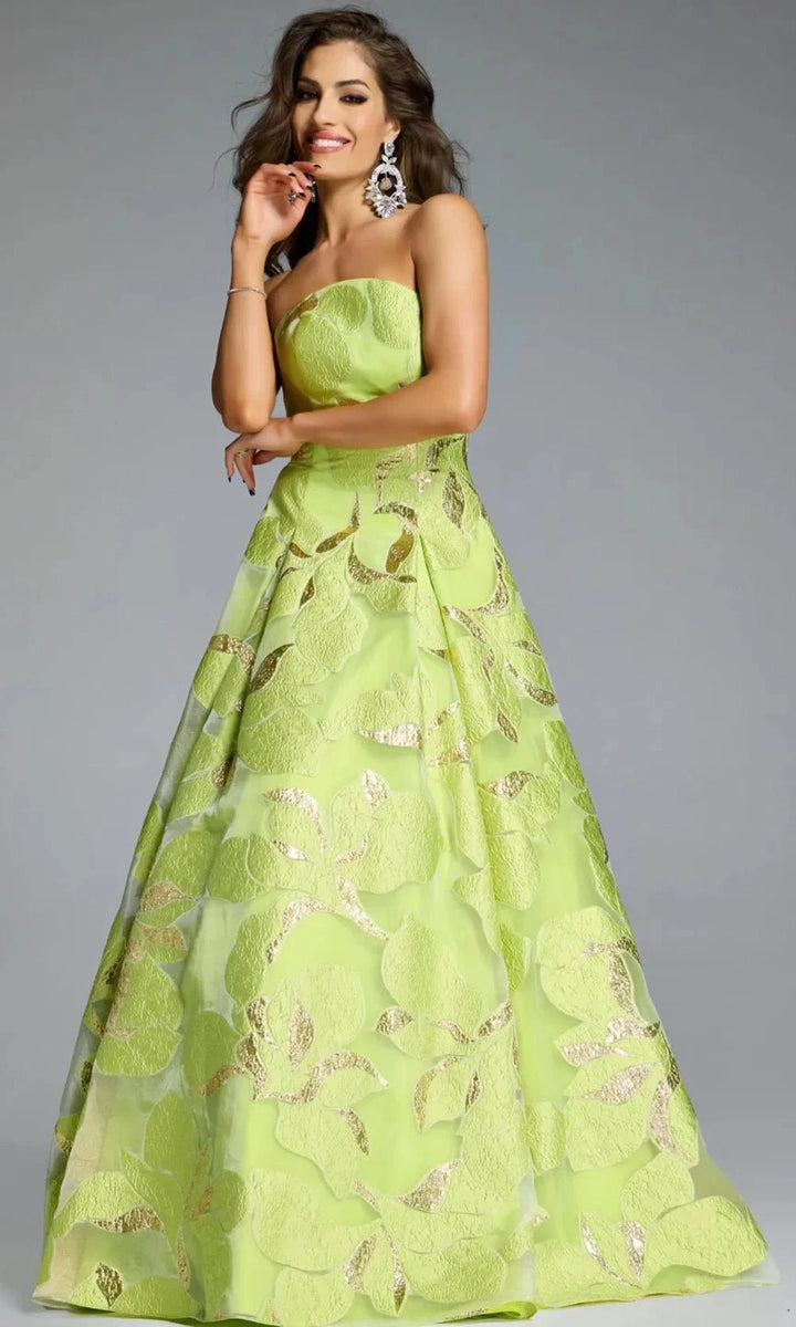 Jovani 45469 - Back Bow Strapless Bodycon Dress