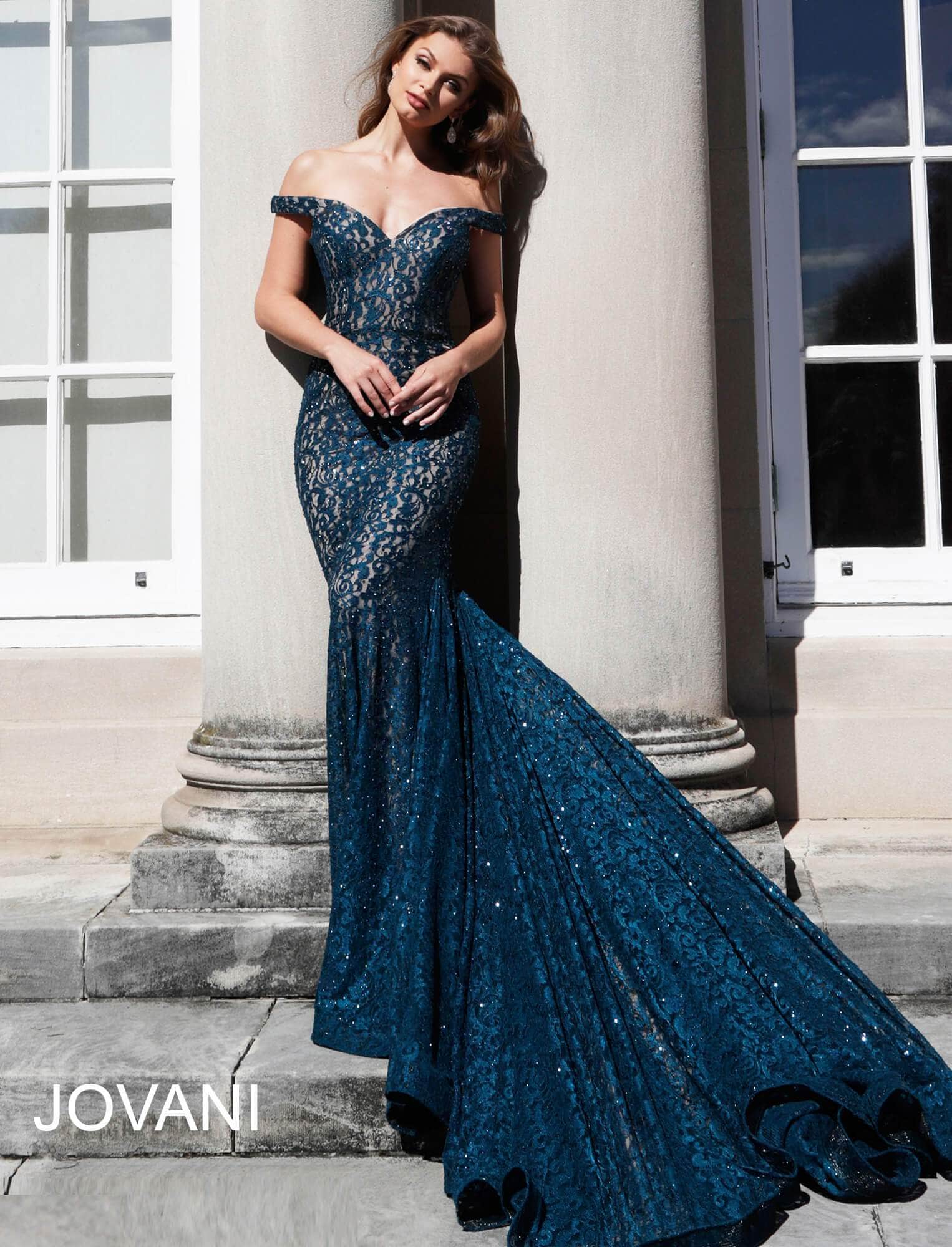 Jovani 64521 Lace Off-Shoulder Form-Fitted Mermaid Prom Dress - Couture Candy 22 / Peacock - Shop Jovani dresses on Couture Candy at CoutureCandy.com Jovani 64521 Lace Off-Shoulder Form-Fitted Mermaid Prom Dress - Couture Candy 22 / Peacock - Shop Jovani dresses on Couture Candy at CoutureCandy.com