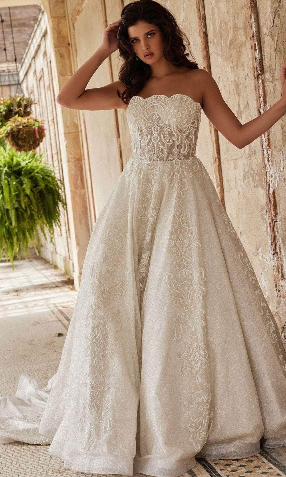 Jovani Bridal JB24563 - Scalloped Neck Strapless Bridal Gown 10 / Off-White - Shop Jovani Bridal dresses on Couture Candy at CoutureCandy.com Jovani Bridal JB24563 - Scalloped Neck Strapless Bridal Gown 10 / Off-White - Shop Jovani Bridal dresses on Couture Candy at CoutureCandy.com