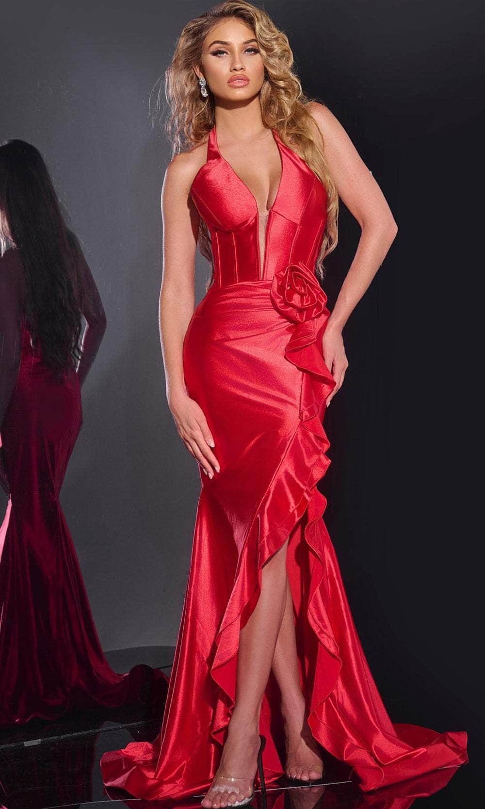 Jovani D5306 - Long Satin Mermaid Dress