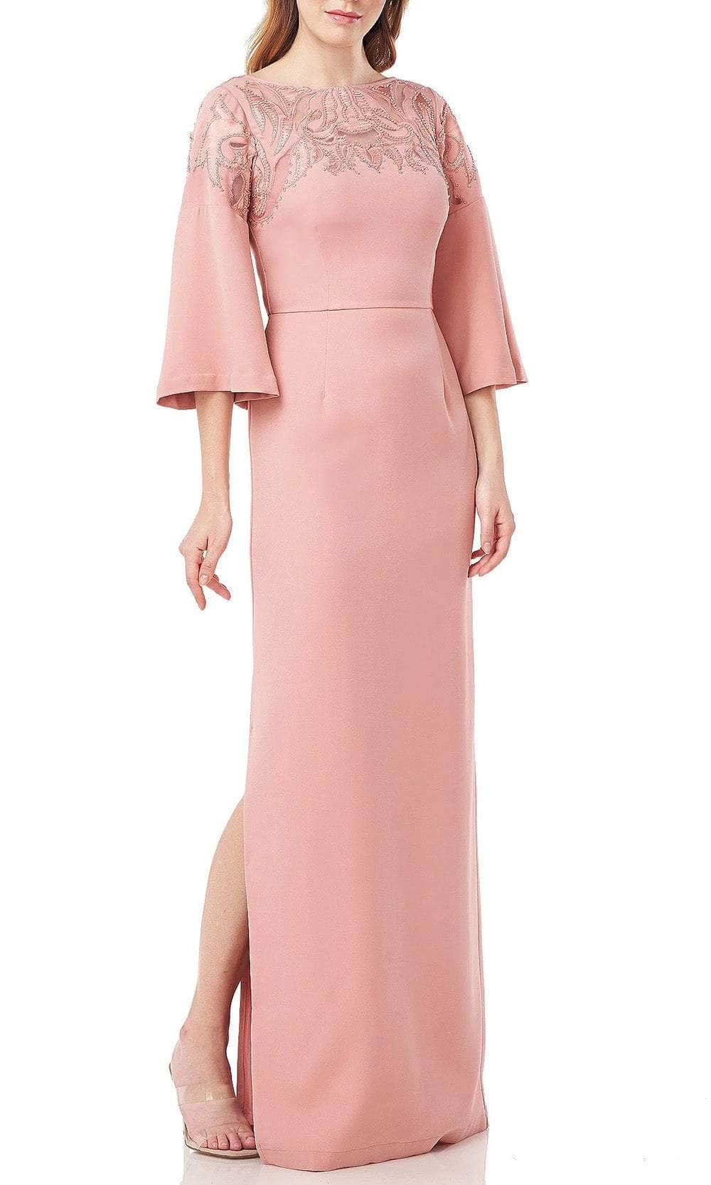 JS Collections 8617361 - Illusion Cutout Bateau Formal Gown JS Collections 8617361 - Illusion Cutout Bateau Formal Gown