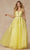 Juliet Dresses 224 - Embroidered A-Line Prom Dress Special Occasion Dress XS / Yellow