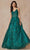 Juliet Dresses 2414 - Sleeveless Glitter Embellished Ballgown Special Occasion Dress XS / Emerald Green