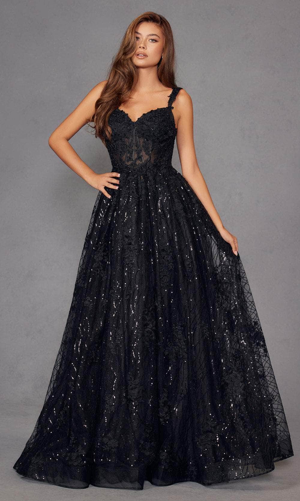 Juliet Dresses 2495A - Long Tulle A-line Dress