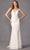 Juliet Dresses 272 - Plunging V-Neck Evening Dress Special Occasion Dress XS / Off White
