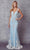 Juliet Dresses 277 - Glitter Lace Mermaid Prom Dress Special Occasion Dress XS / Sky Blue