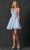 Juliet Dresses 857 - Embroidered Babydoll Cocktail Dress Special Occasion Dress XS / Ice Blue