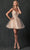 Juliet Dresses 859 - Glitter Embroidered Cocktail Dress Special Occasion Dress XS / Champagne