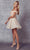 Juliet Dresses 861 - Floral Detail A-Line Cocktail Dress Special Occasion Dress XS / Champagne
