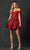 Juliet Dresses 861 - Floral Detail A-Line Cocktail Dress Special Occasion Dress XS / Red