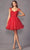 Juliet Dresses 881 - Feather Ornate Cocktail Dress Special Occasion Dress XS / Red