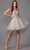 Juliet Dresses 883 - Glitter Corset Cocktail Dress Special Occasion Dress XS / Silver