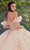 Juliet Dresses JT1448J - Off Shoulder Flutter Sleeve Ballgown Special Occasion Dress