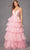 Juliet Dresses JT2438K - Plunging Tiered A-Line Prom Gown Evening Dresses