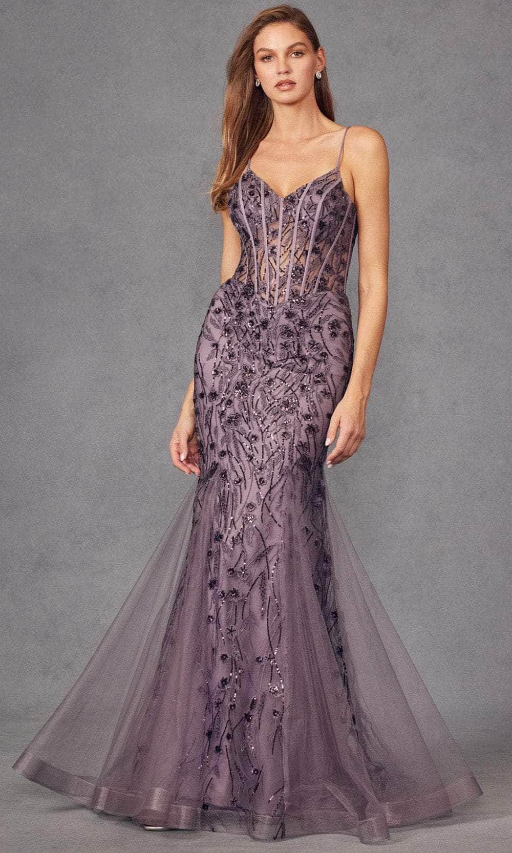 Juliet JT2441S Prom Dress - Grey Purple | NewYorkDress Juliet JT2441S Prom Dress - Grey Purple | NewYorkDress
